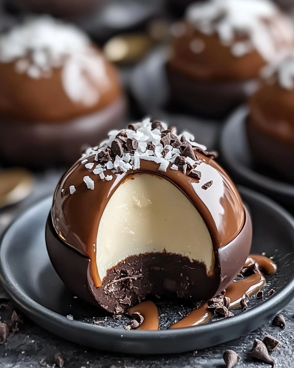 Easy Caramel Chocolate Mousse Domes 
