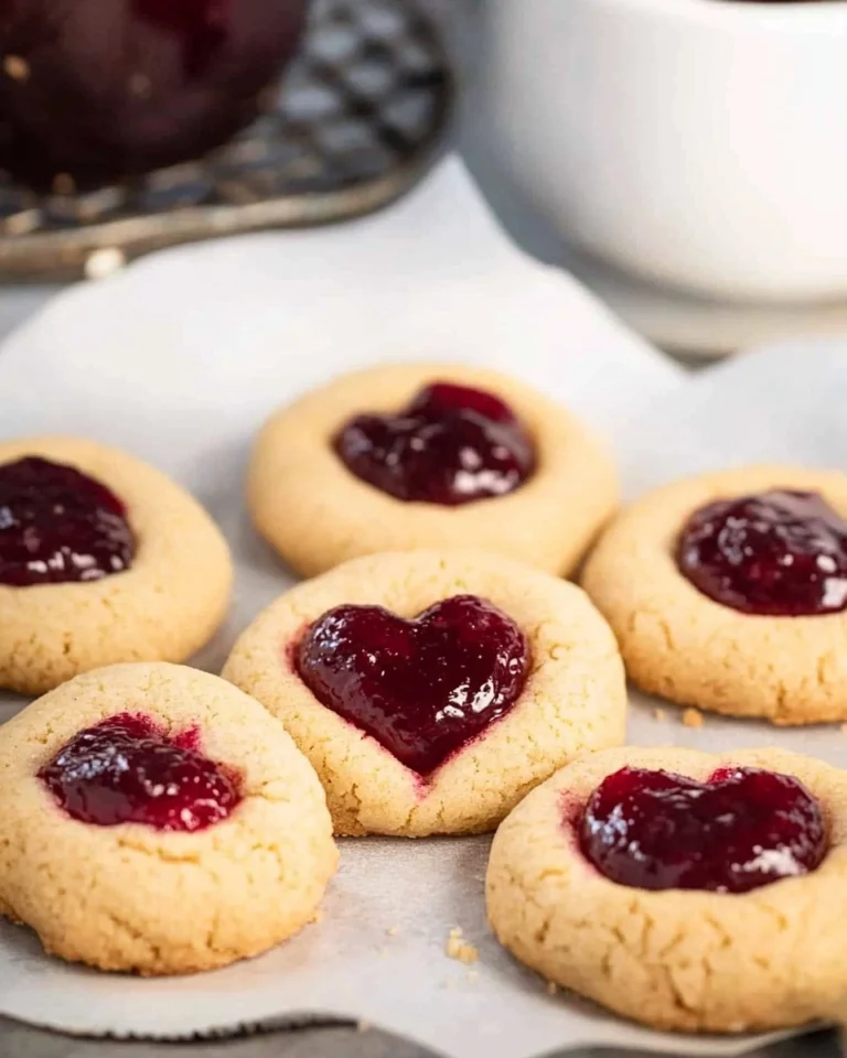 Easy-Jam-Thumbprint-Cookies-with-a-Heart-Shaped-Twist-Recipe