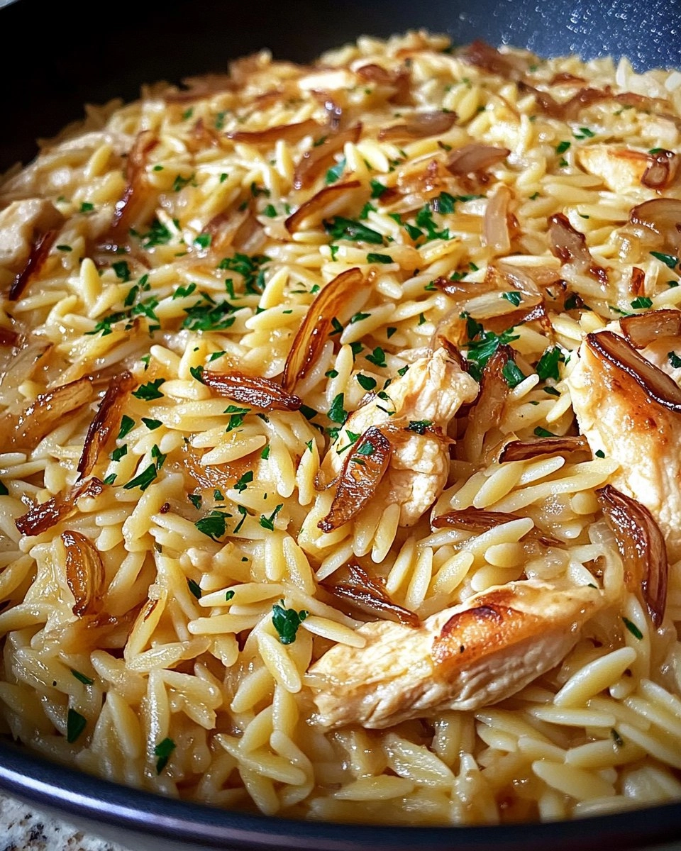 French Onion Chicken Orzo