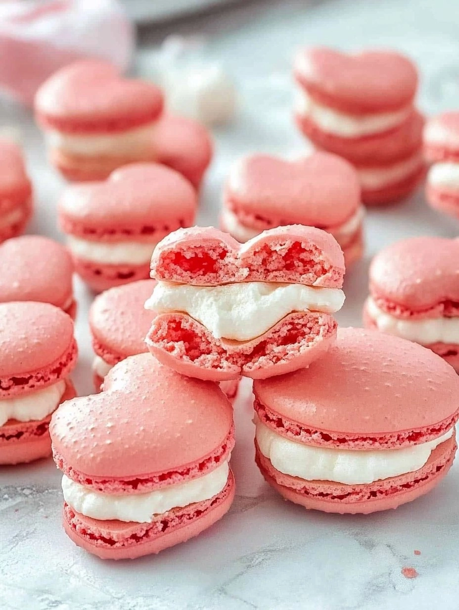 Galentine’s Brunch Foods : Heart-Shaped Macarons