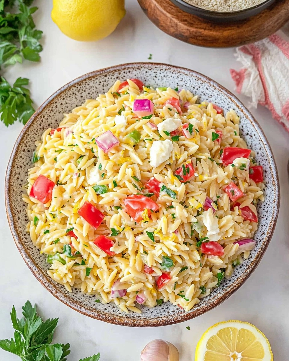 Healthy Easy Orzo Lemon Salad