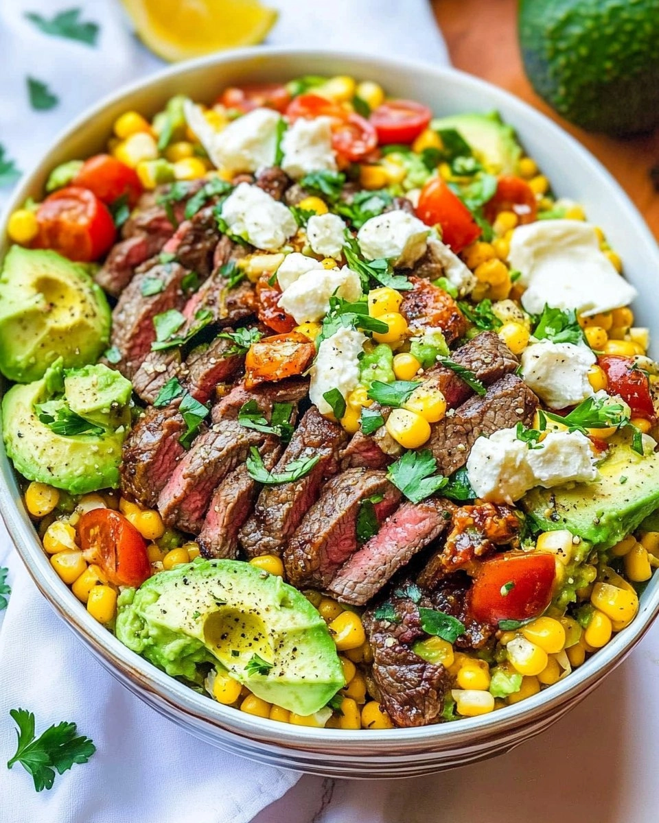 Healthy Steak Avocado Corn Bowl