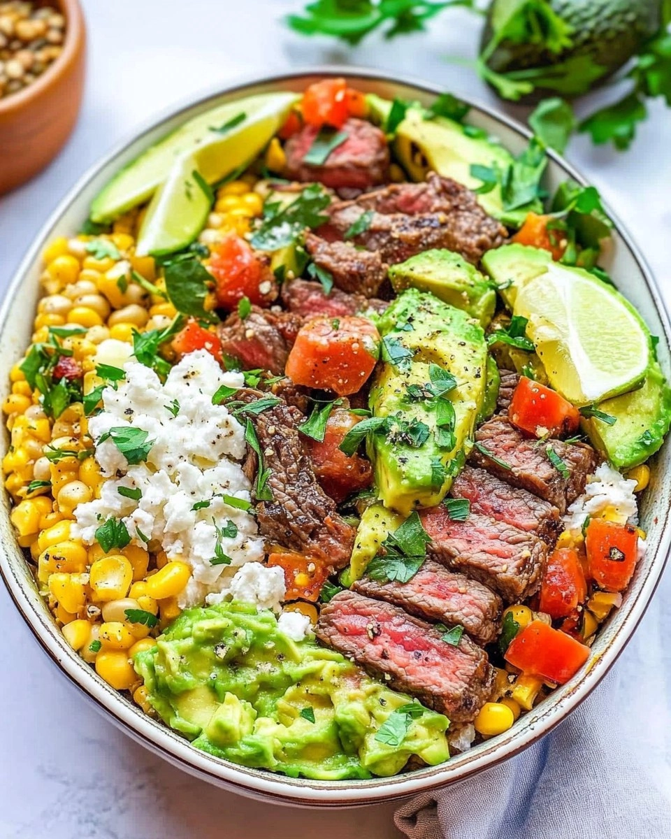 Healthy Steak Avocado Corn Bowl