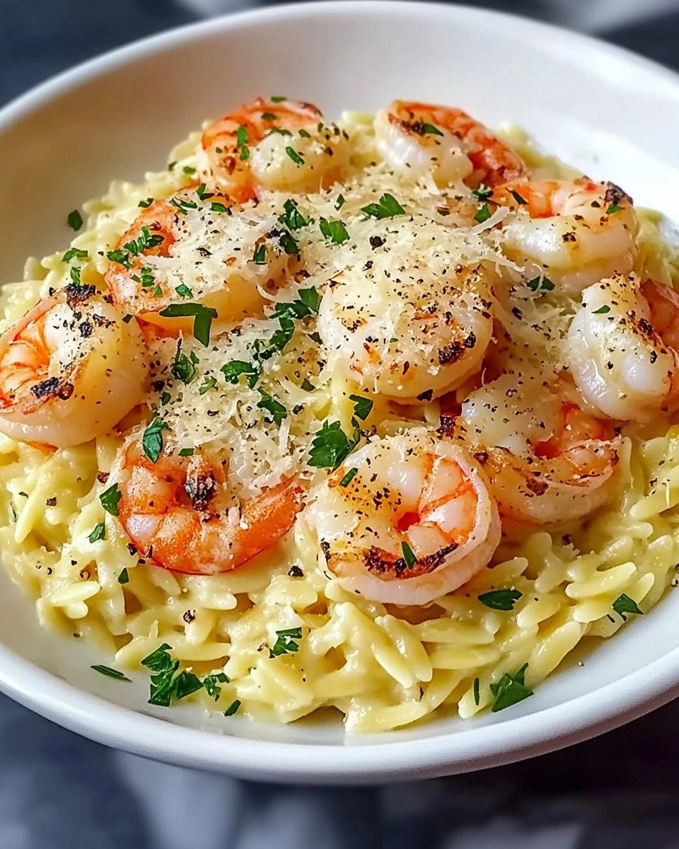 Parmesan Orzo with Shrimp
