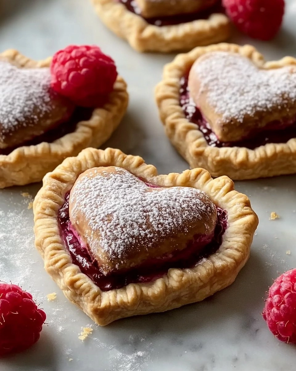 Raspberry Nutella Heart Pies