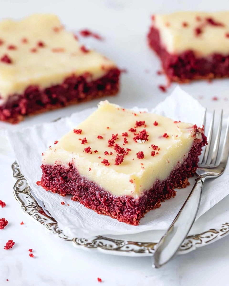 Red Velvet Cookie Bars