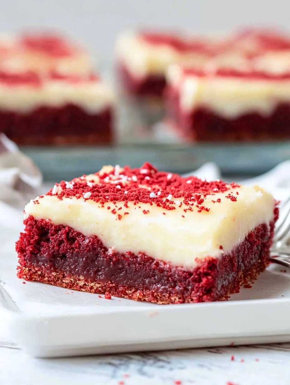 Red Velvet Cookie Bars