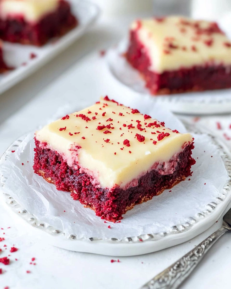 Red Velvet Cookie Bars