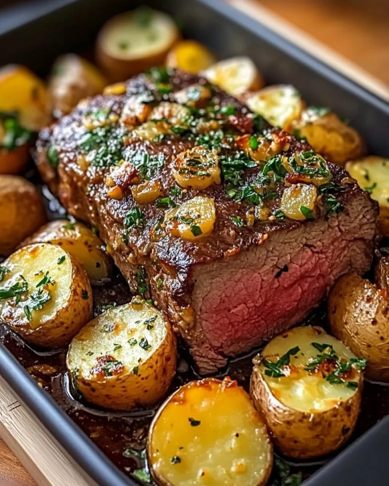 Roast-Sirloin-with-Potato-Bake-Recipe