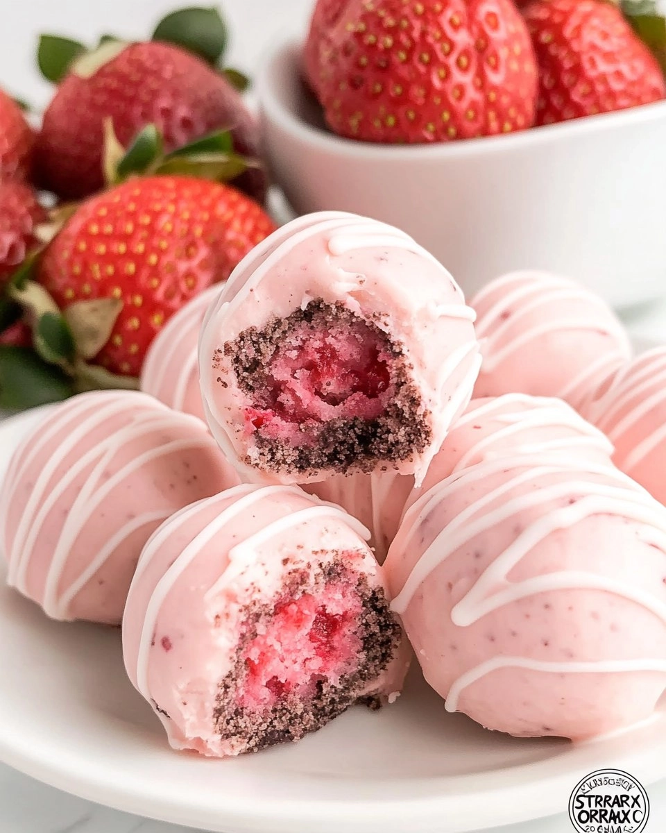STRAWBERRY SHORTCAKE OREO BALLS