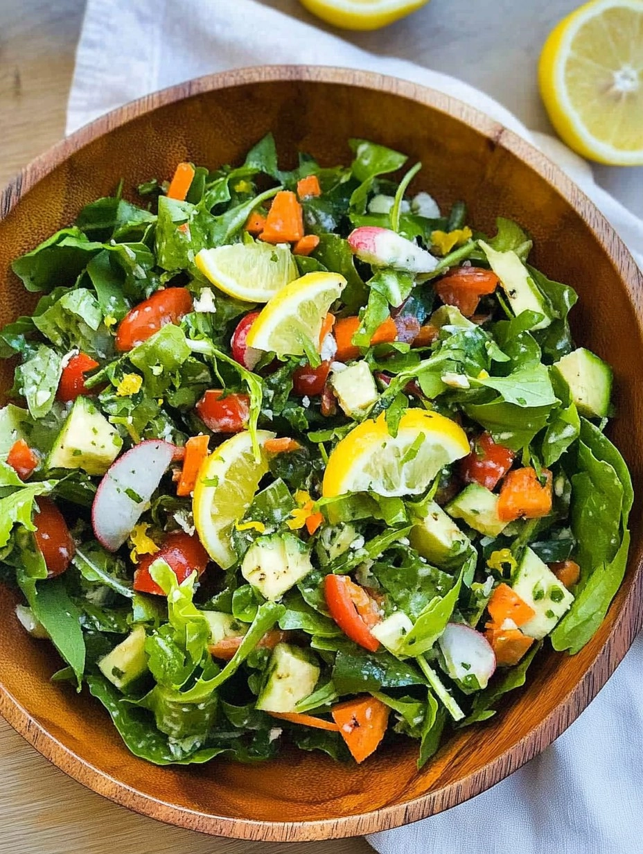 Spring Green Salad | Fresh Chopped Salad with Lemon Dressing 146 Spring Green Salad | Fresh Chopped Salad with Lemon Dressing
