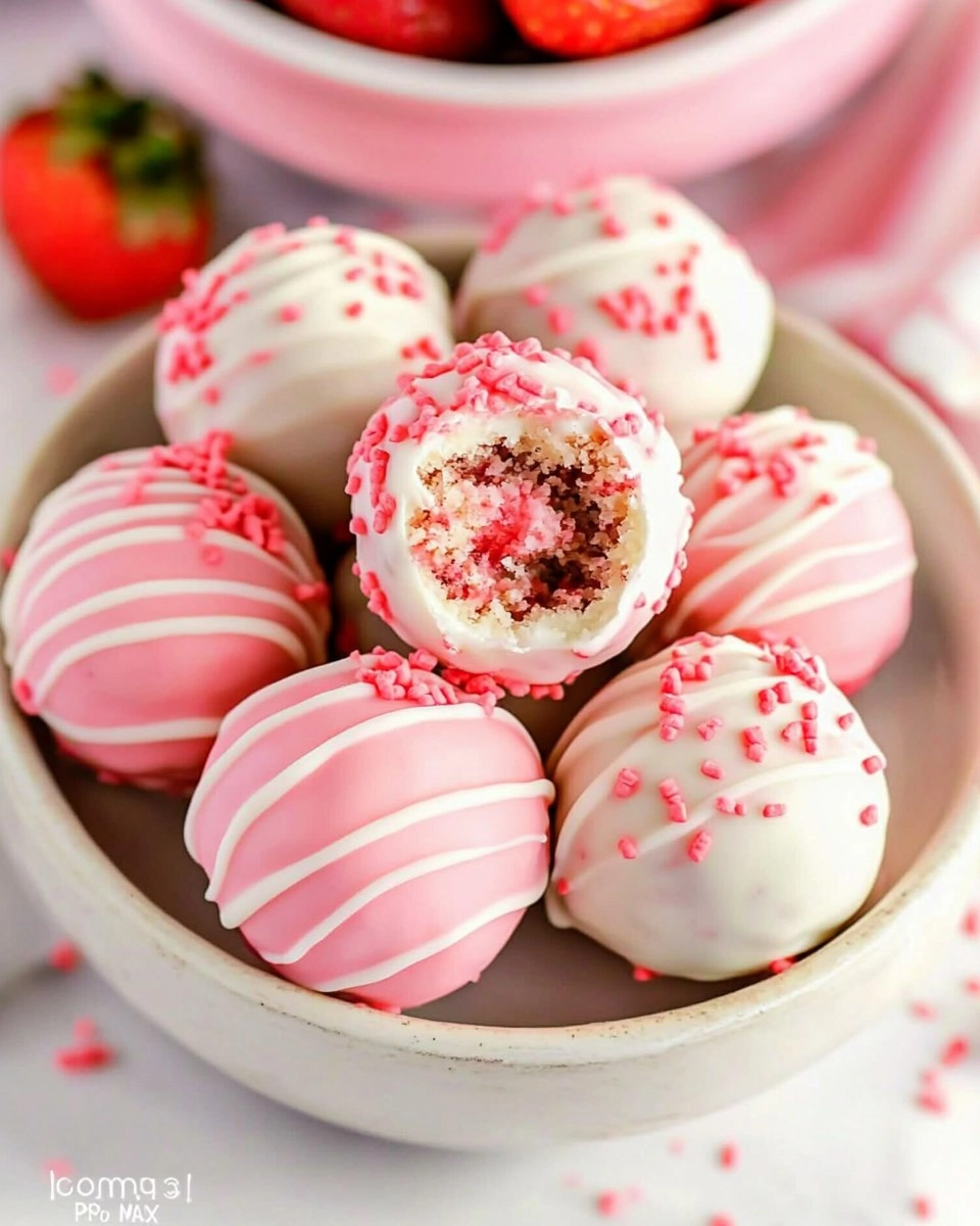 Strawberry Cake Truffles