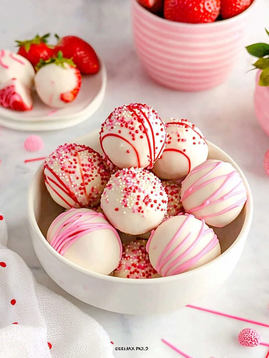Strawberry Cake Truffles