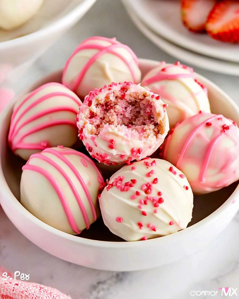 Strawberry Cake Truffles