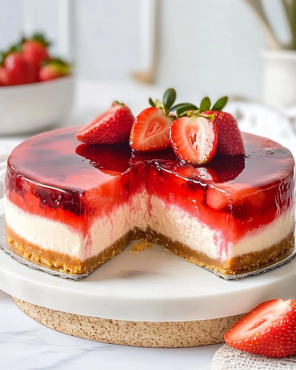 Strawberry Jelly Cheesecake