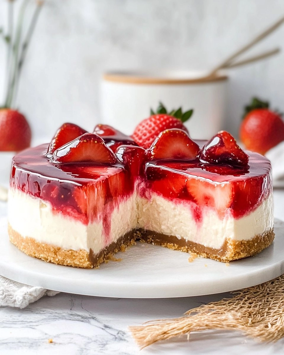 Strawberry Jelly Cheesecake