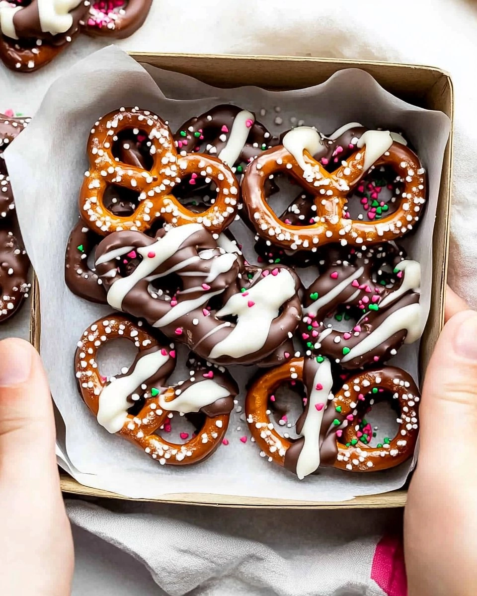 Valentine Chocolate Covered Pretzels for kids