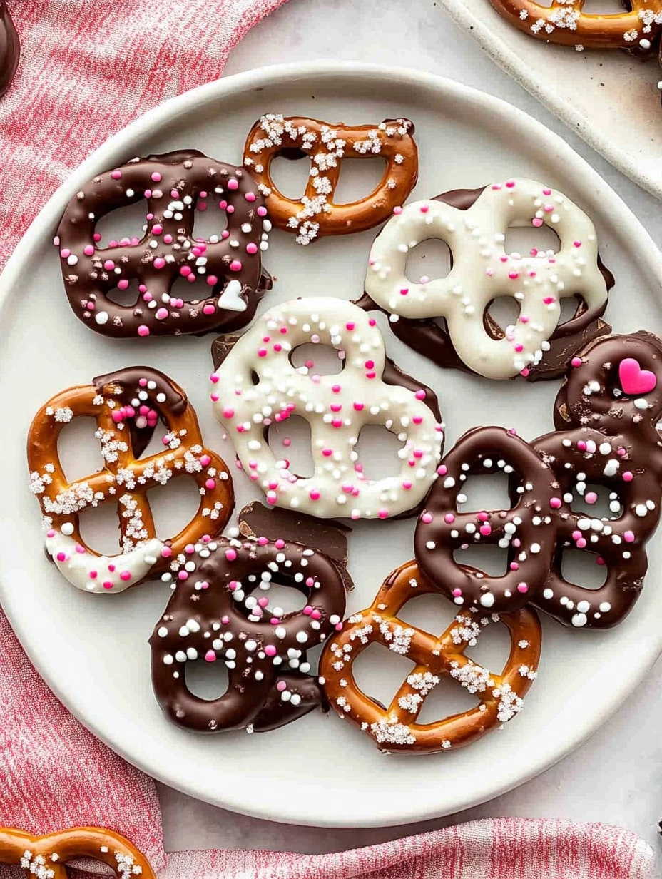 Valentine Chocolate Covered Pretzels for kids
