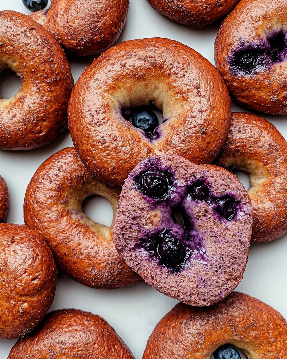 Valentine Homemade Blueberry Bagels (Real Flavor)
