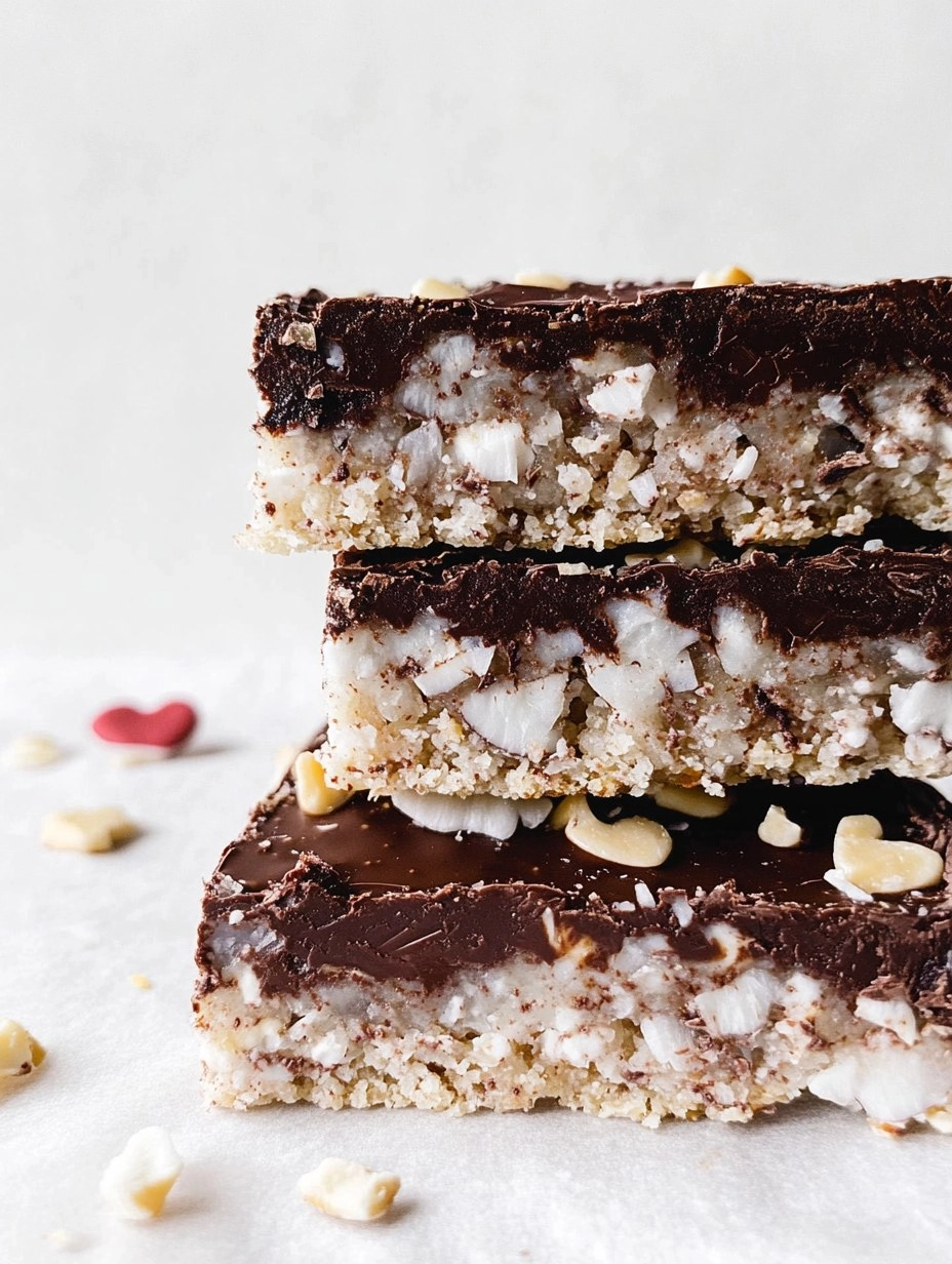 Valentine’s Day  Coconut-Chocolate Keto Bars