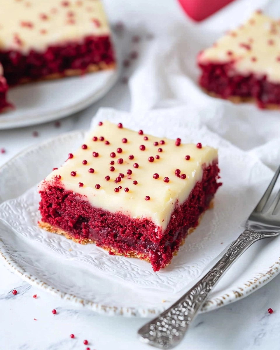 Valentine's Day Red Velvet Cookie Bars
