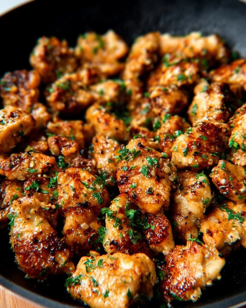 15-Minute-Garlic-Butter-Chicken-Bites-Easy-One-Pan-Recipe