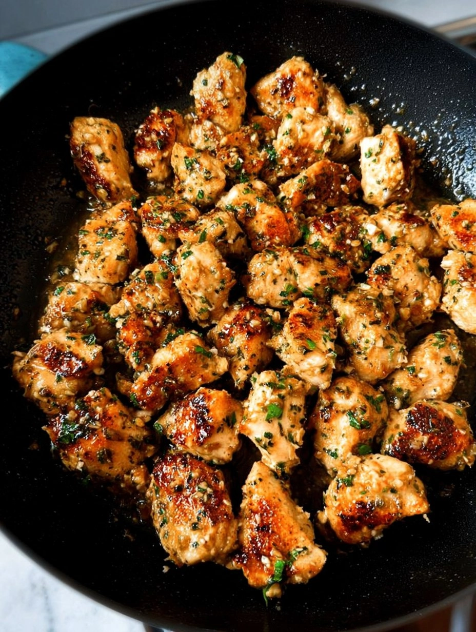 15-Minute Garlic Butter Chicken Bites | Easy One-Pan Recipe
