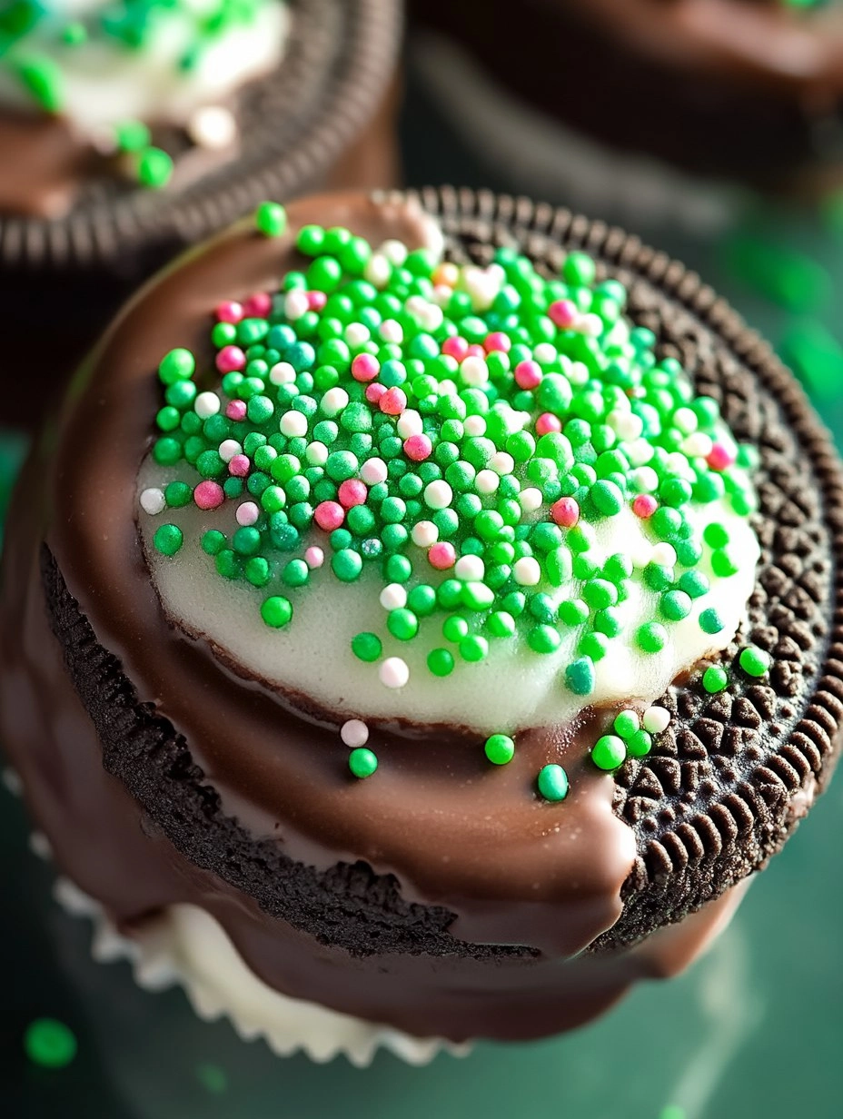 Chocolate Dipped Oreos with Sprinkles