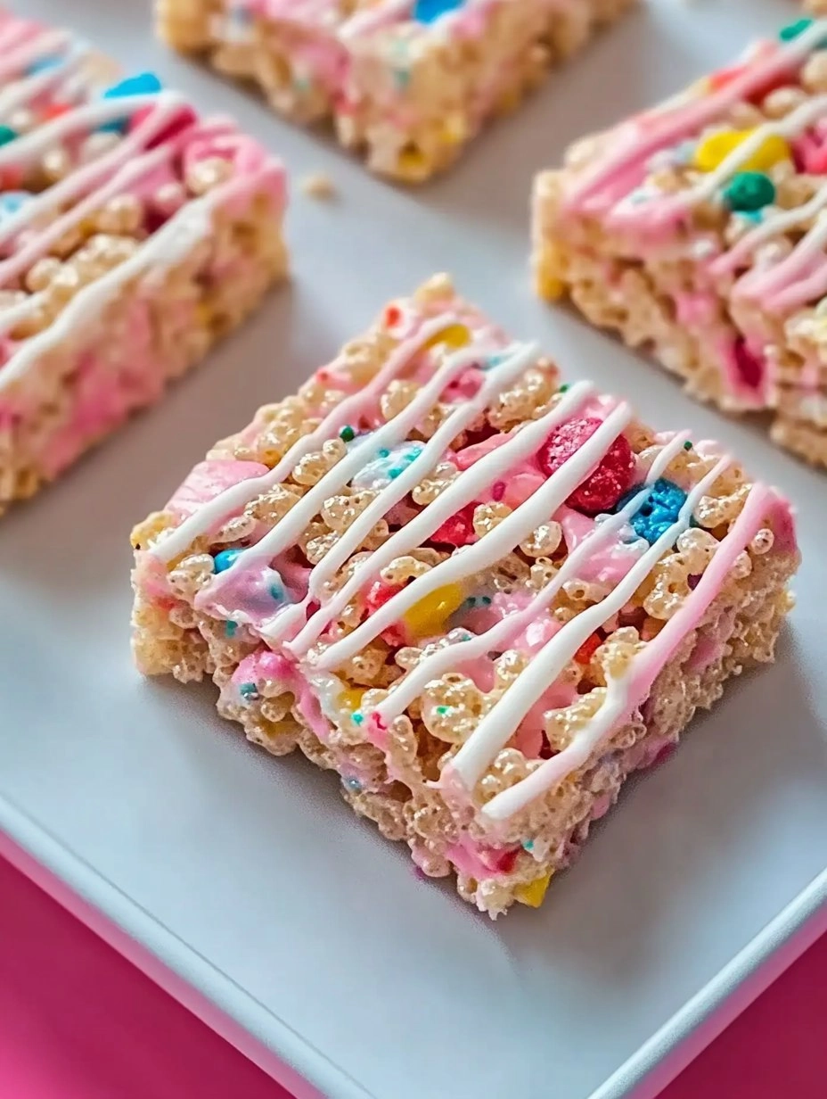 Circus Animal Cookie Rice Krispie Treats