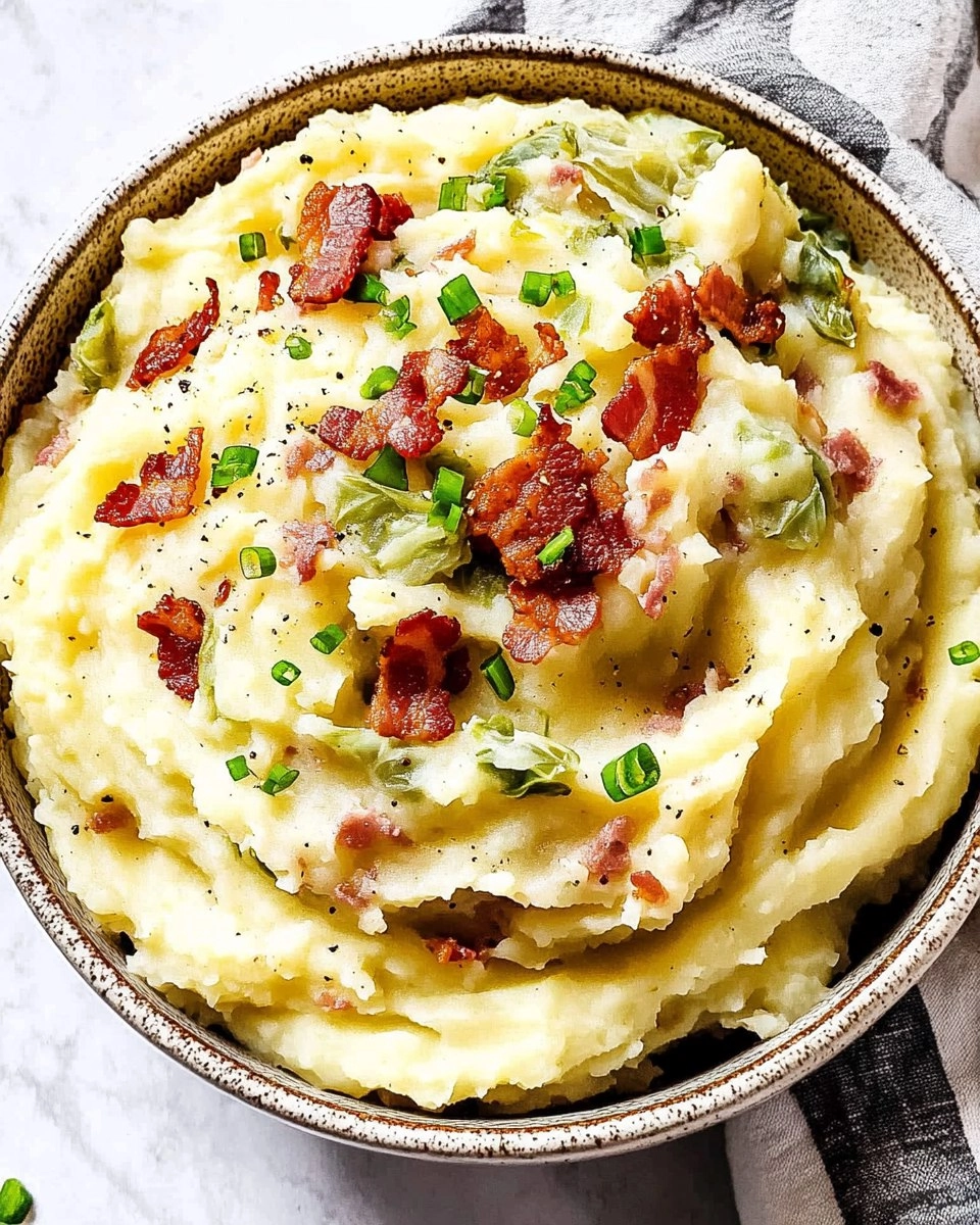 Colcannon | Irish Mashed Potatoes with Cabbage and Bacon
