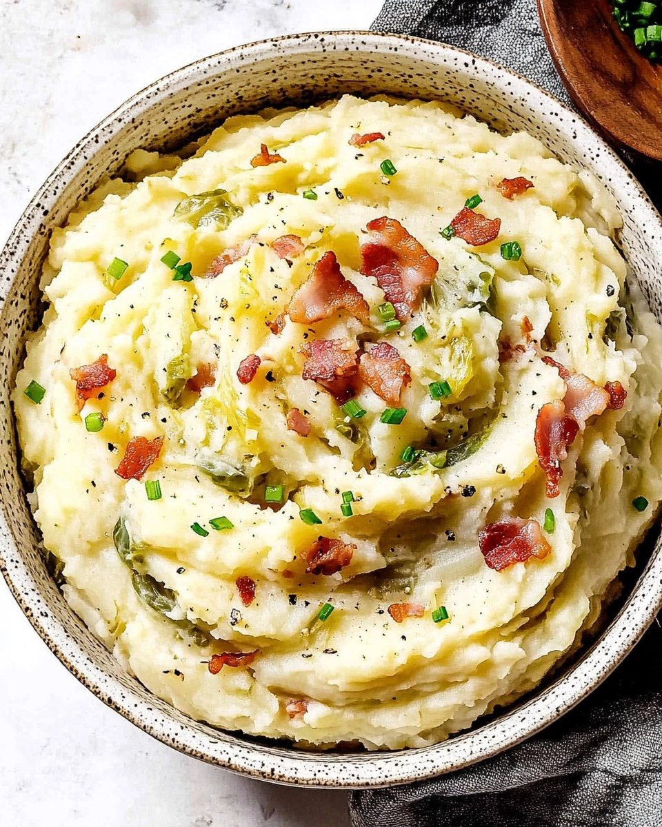 Colcannon | Irish Mashed Potatoes with Cabbage and Bacon