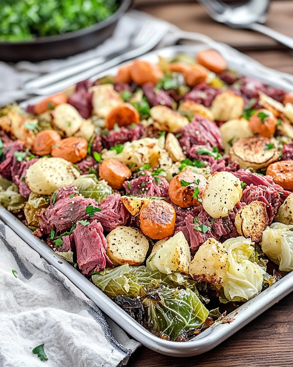 Corned Beef & Cabbage Sheet-Pan Dinner (No Boiling Pot Required) 97 Corned Beef & Cabbage Sheet-Pan Dinner (No Boiling Pot Required)