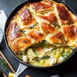 Cozy-Chicken-Pot-Pie-with-Leeks-Thyme-Skillet-Version-Recipe