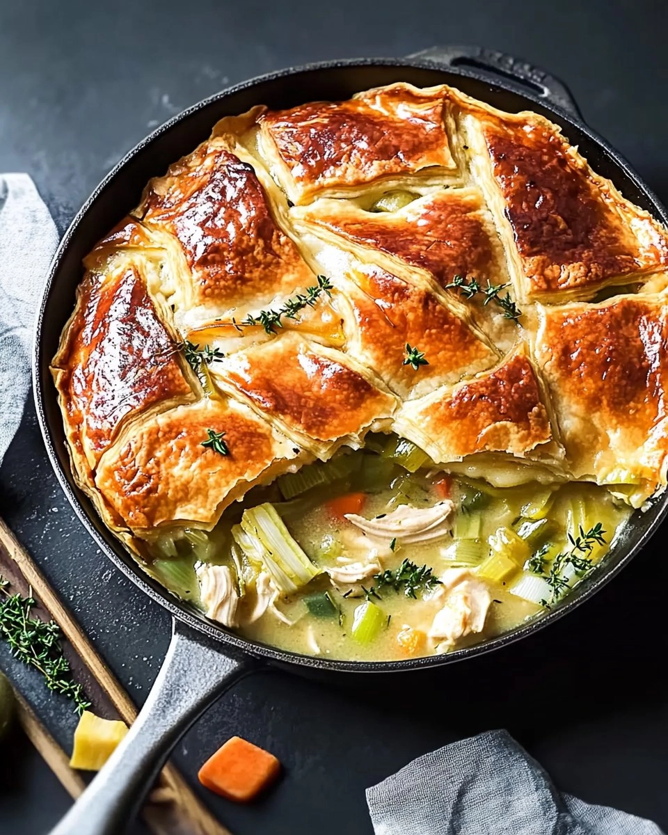 Cozy Chicken Pot Pie with Leeks & Thyme (Skillet Version)
