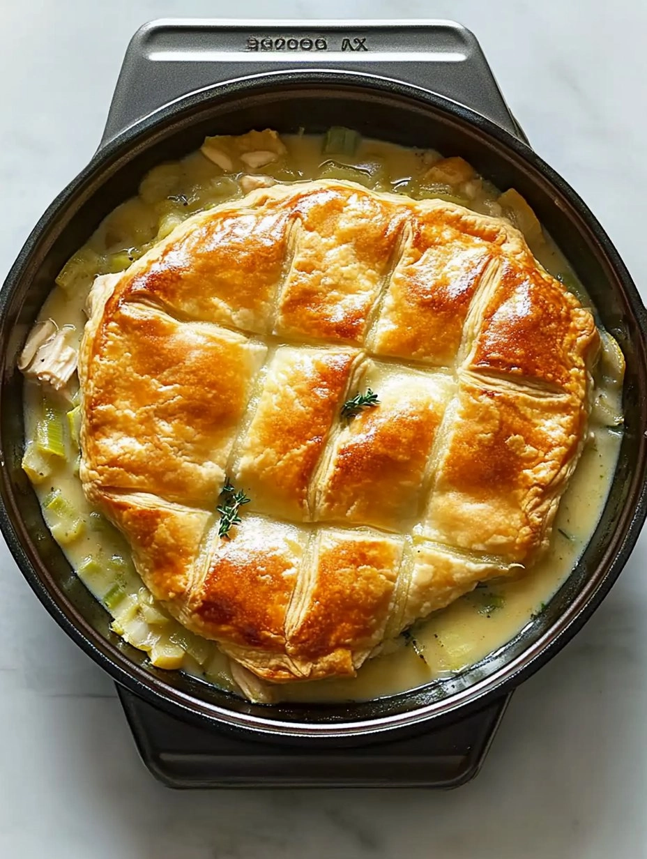 Cozy Chicken Pot Pie with Leeks & Thyme (Skillet Version)