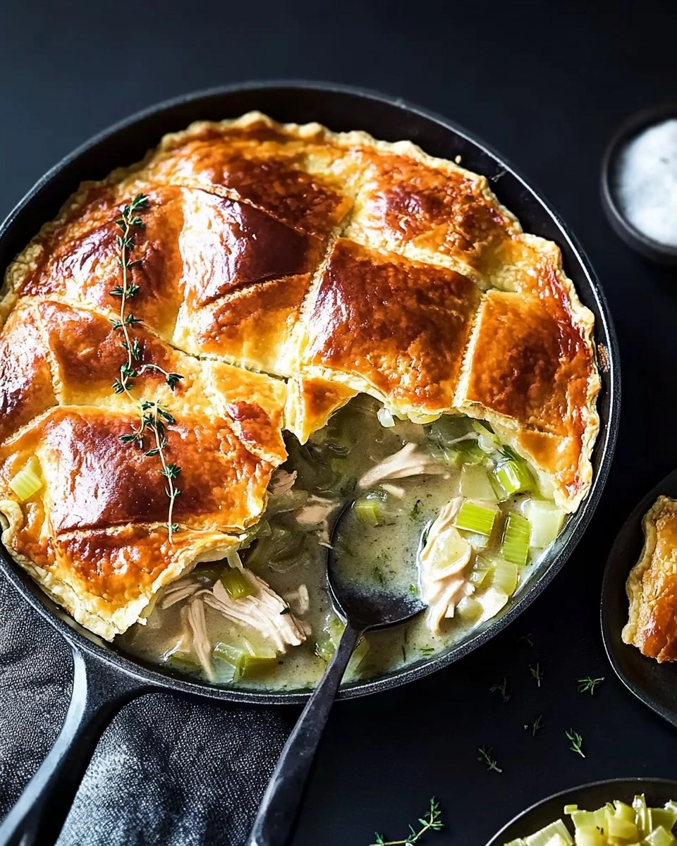 Cozy Chicken Pot Pie with Leeks & Thyme (Skillet Version)