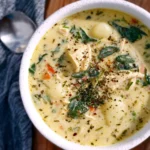 Creamy Chicken & Gnocchi Soup with Spinach 123 Creamy-Chicken-Gnocchi-Soup-with-Spinach-Recipe