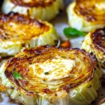 Crispy-Roasted-Parmesan-Cabbage-Steaks-with-Garlic-Herb-Butter-Recipe