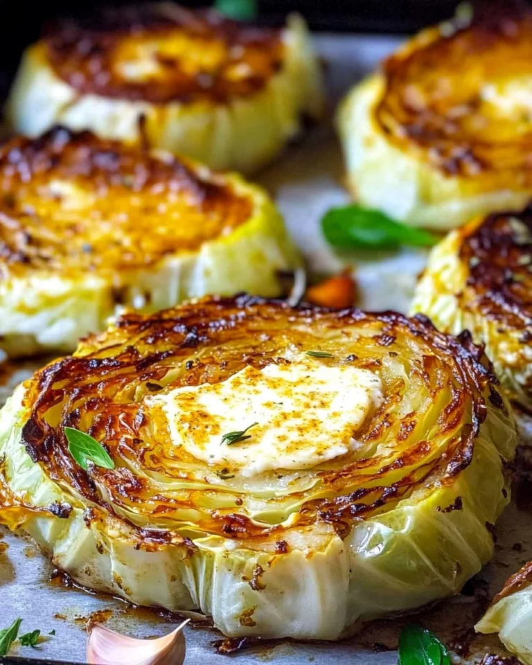 Crispy-Roasted-Parmesan-Cabbage-Steaks-with-Garlic-Herb-Butter-Recipe