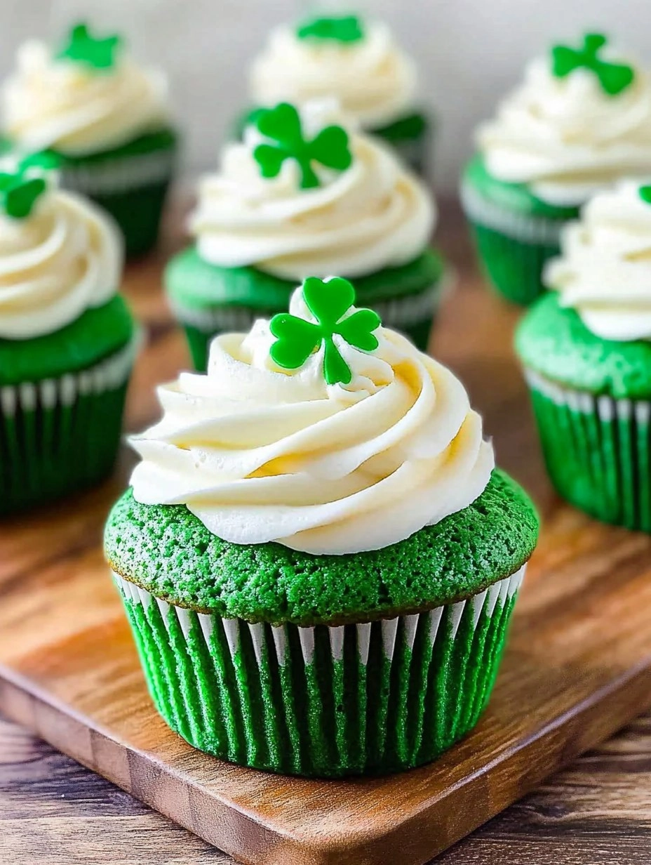 Green Velvet Cupcakes | St Patrick's Day Cupcake