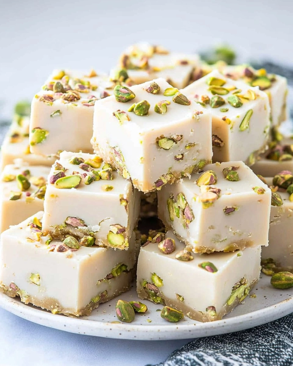 Leprechaun Pistachio Fudge (3-Ingredient No-Bake)