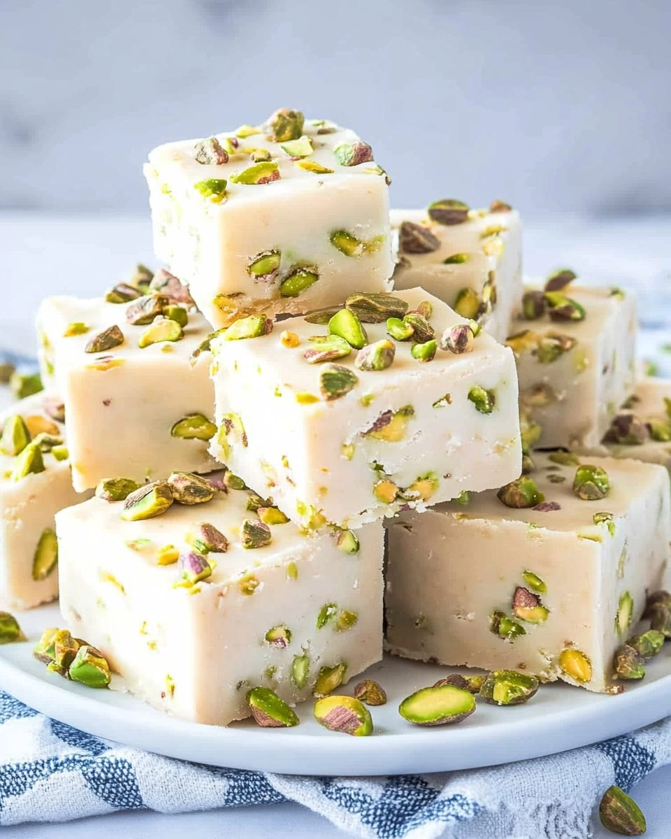 Leprechaun Pistachio Fudge (3-Ingredient No-Bake)