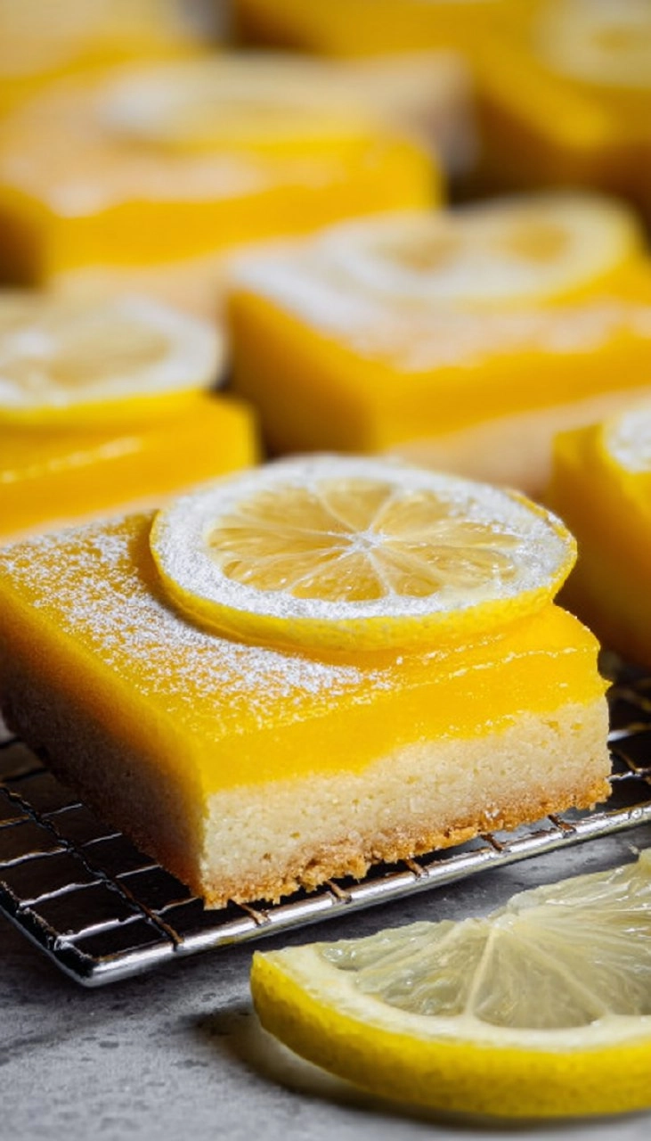 Meyer Lemon Bars with Extra Buttery Shortbread Crust