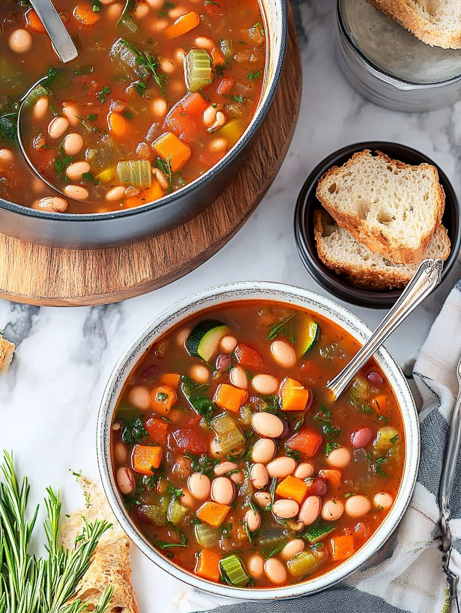Minestrone Soup | Easy Vegetable and Bean Soup