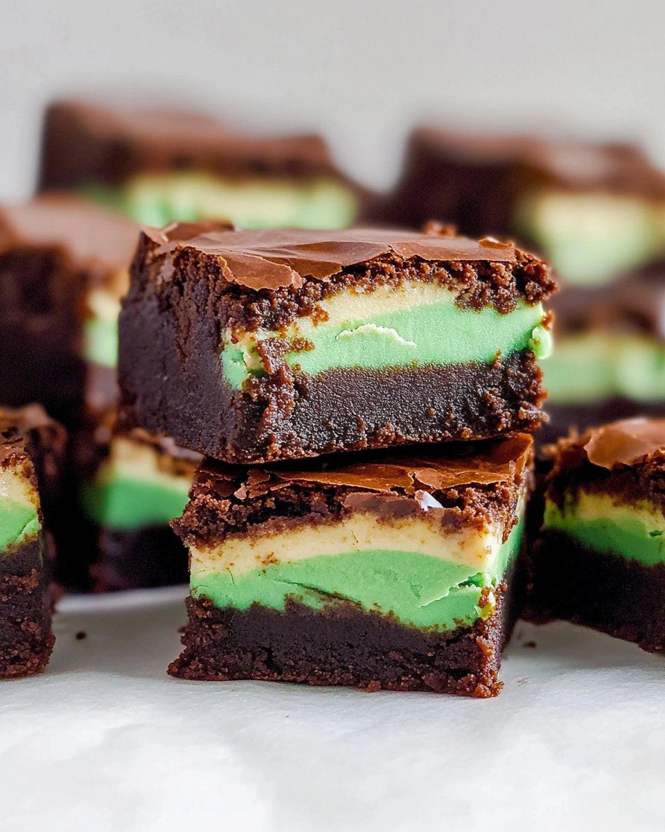 Mint Chocolate Brownies | Easy St Patrick's Day Fudgy Brownies