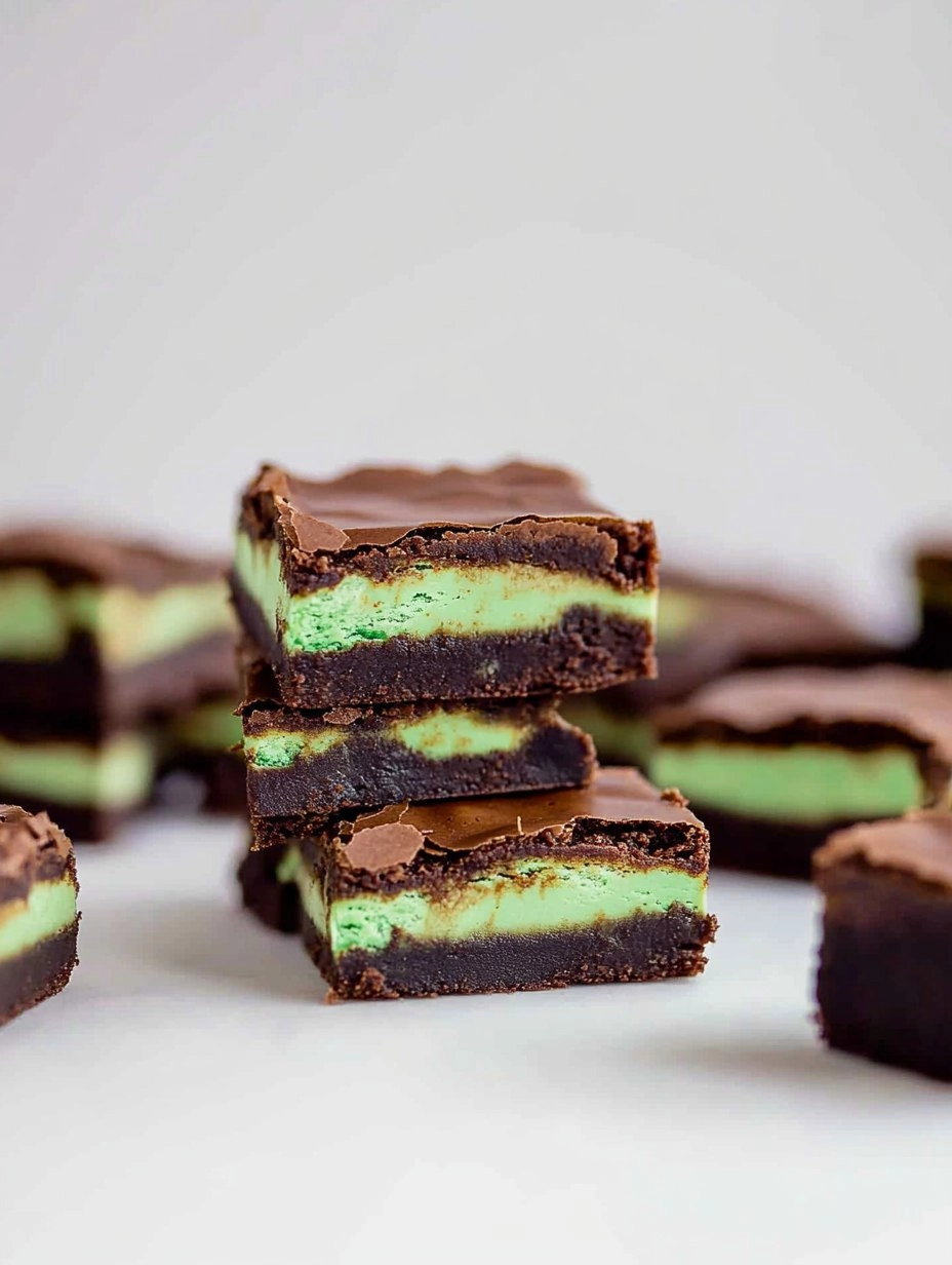 Mint Chocolate Brownies | Easy St Patrick's Day Fudgy Brownies