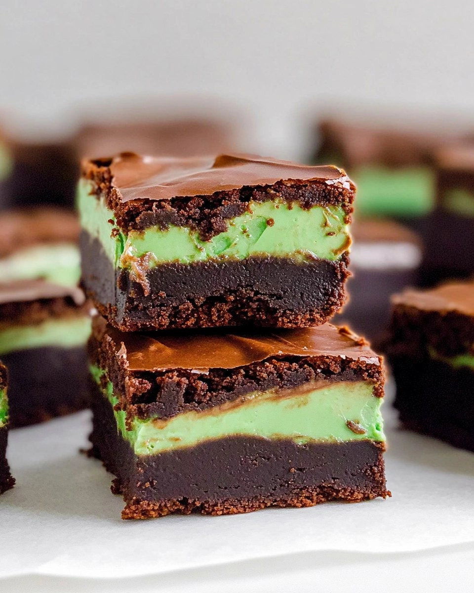 Mint Chocolate Brownies | Easy St Patrick's Day Fudgy Brownies