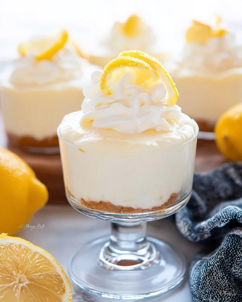 No-Bake-Lemon-Cheesecake-Cups-with-Vanilla-Cookie-Crust-Recipe