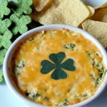 Shamrock-Spinach-Artichoke-Dip-with-Green-Tortilla-Chips-Recipe