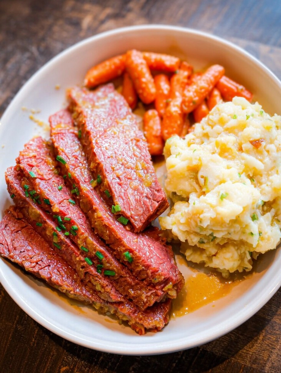 Slow Cooker Maple Mustard Corned Beef